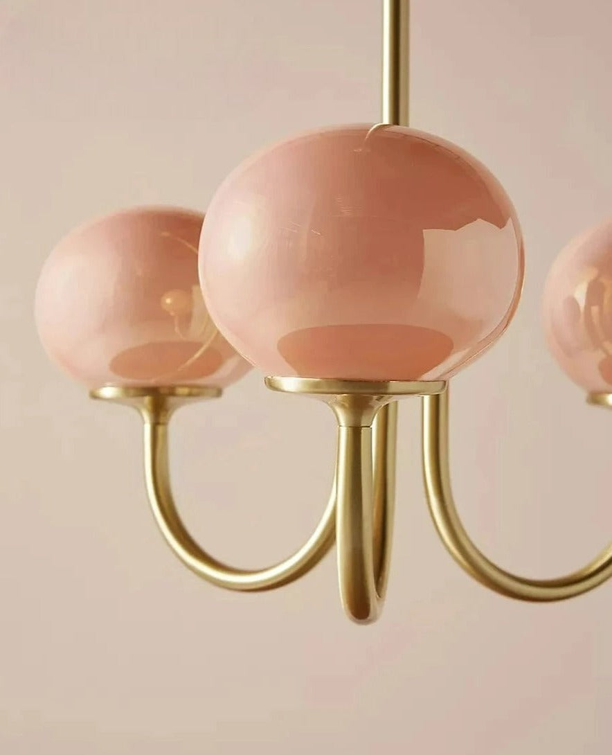 Bauhaus ljuskrona i rosé