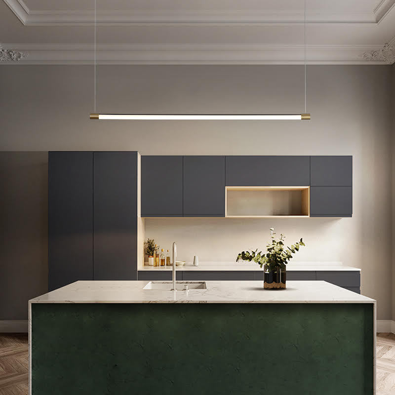 Minimalistisk barformad taklampa med guldfinish