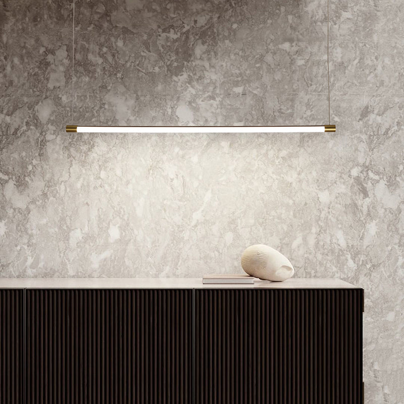 Minimalistisk barformad taklampa med guldfinish