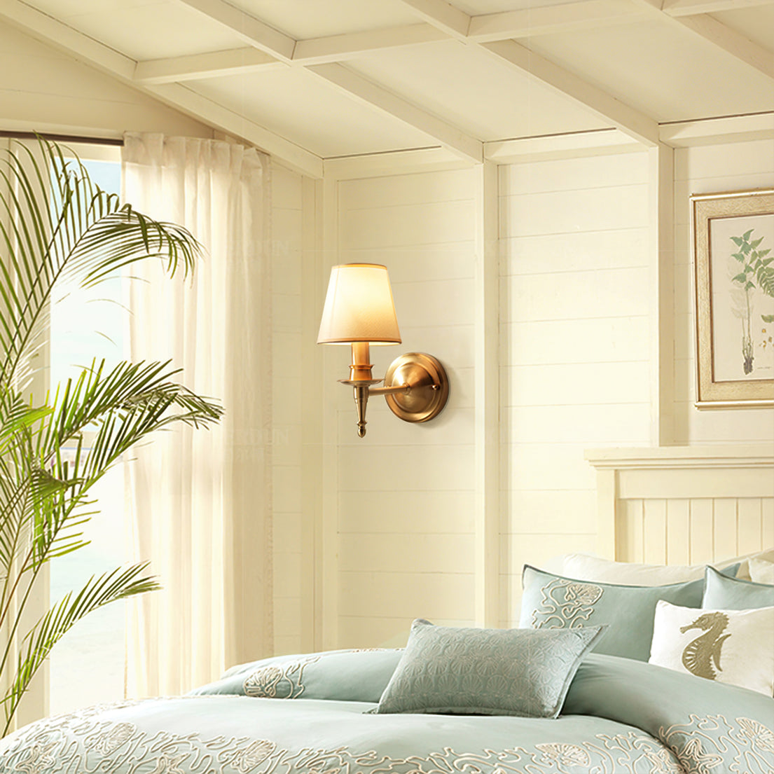 Vintage vägglampa i guld