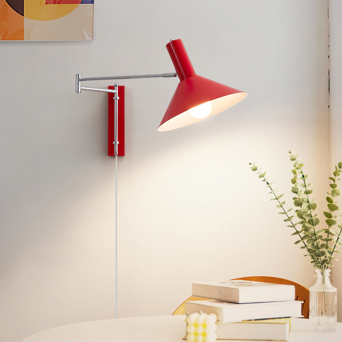 Vägglampa för minimalistiskt kontor