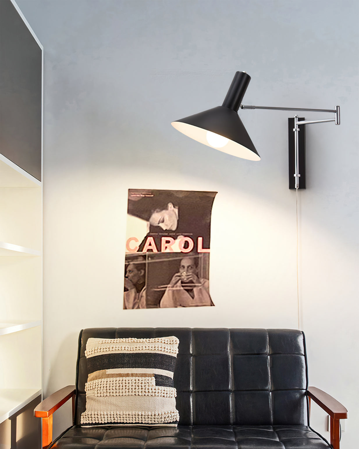 Vägglampa för minimalistiskt kontor