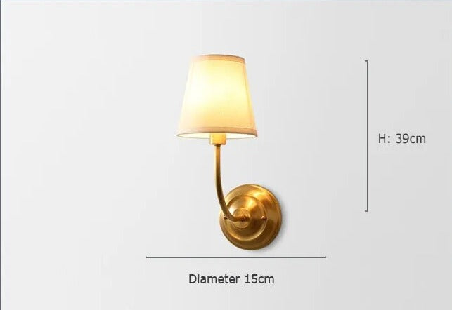 Vägglampa i koppar