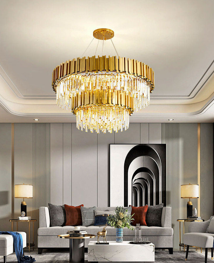 Kristallkrona i guld