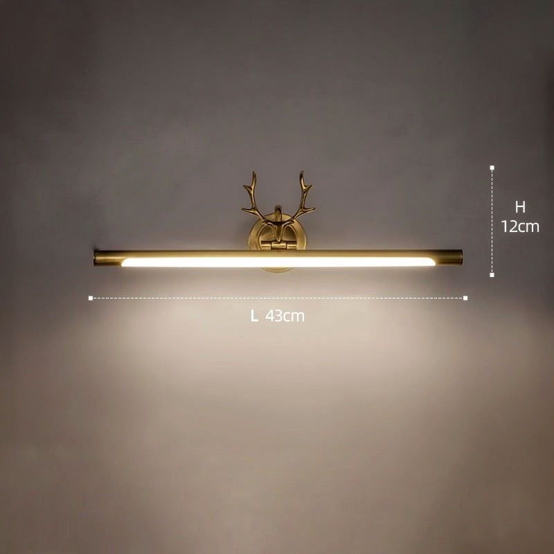 Guld Vägglampa Bar Form