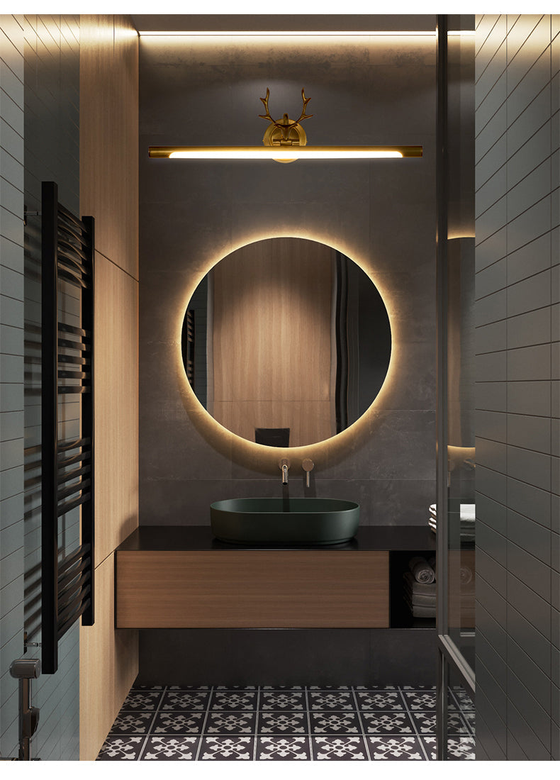 Guld Vägglampa Bar Form