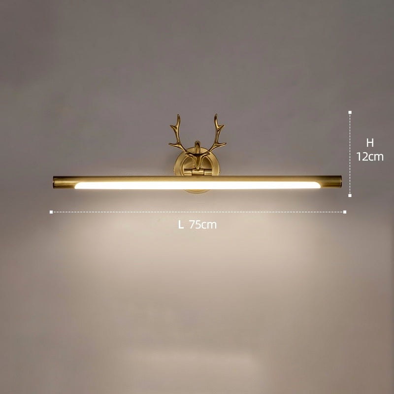 Guld Vägglampa Bar Form