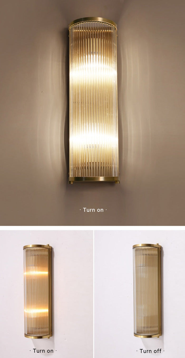 Modern vägglampa i kopparplätering