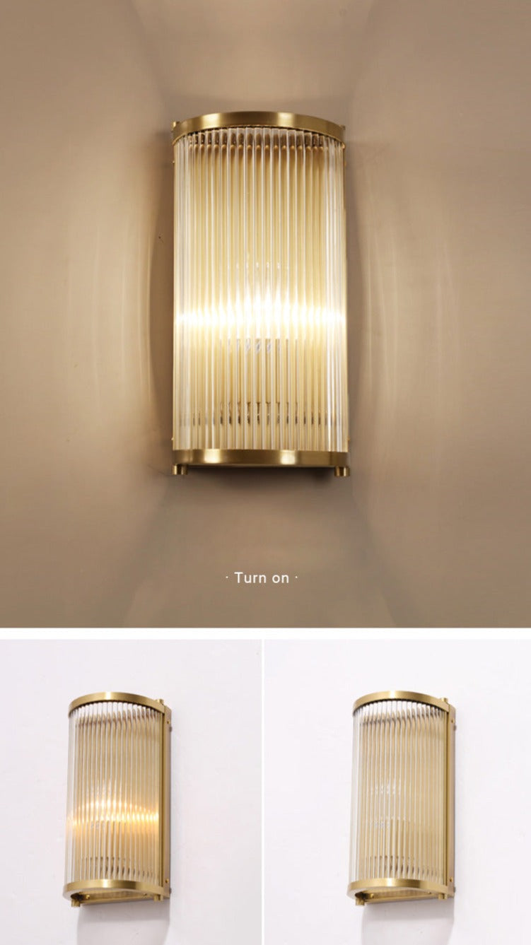 Modern vägglampa i kopparplätering