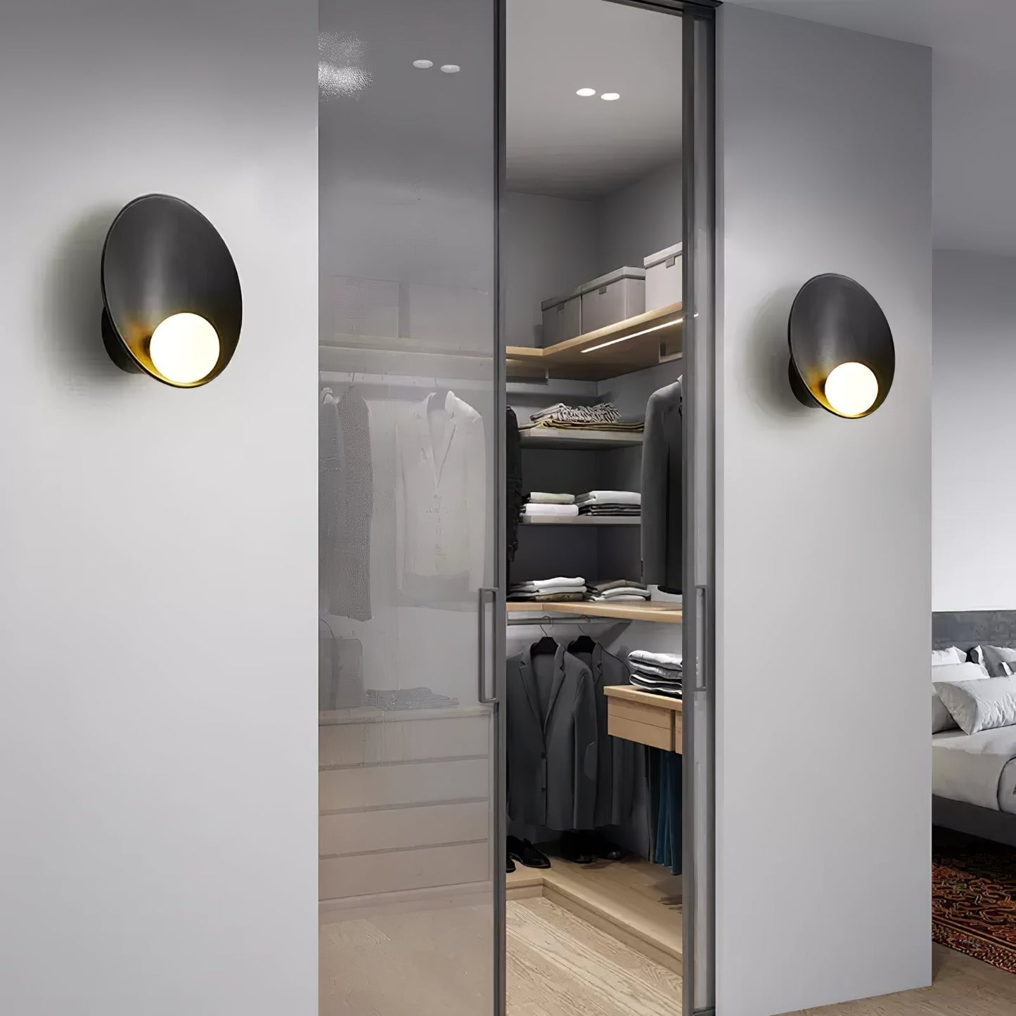 Rund nordisk vägglampa