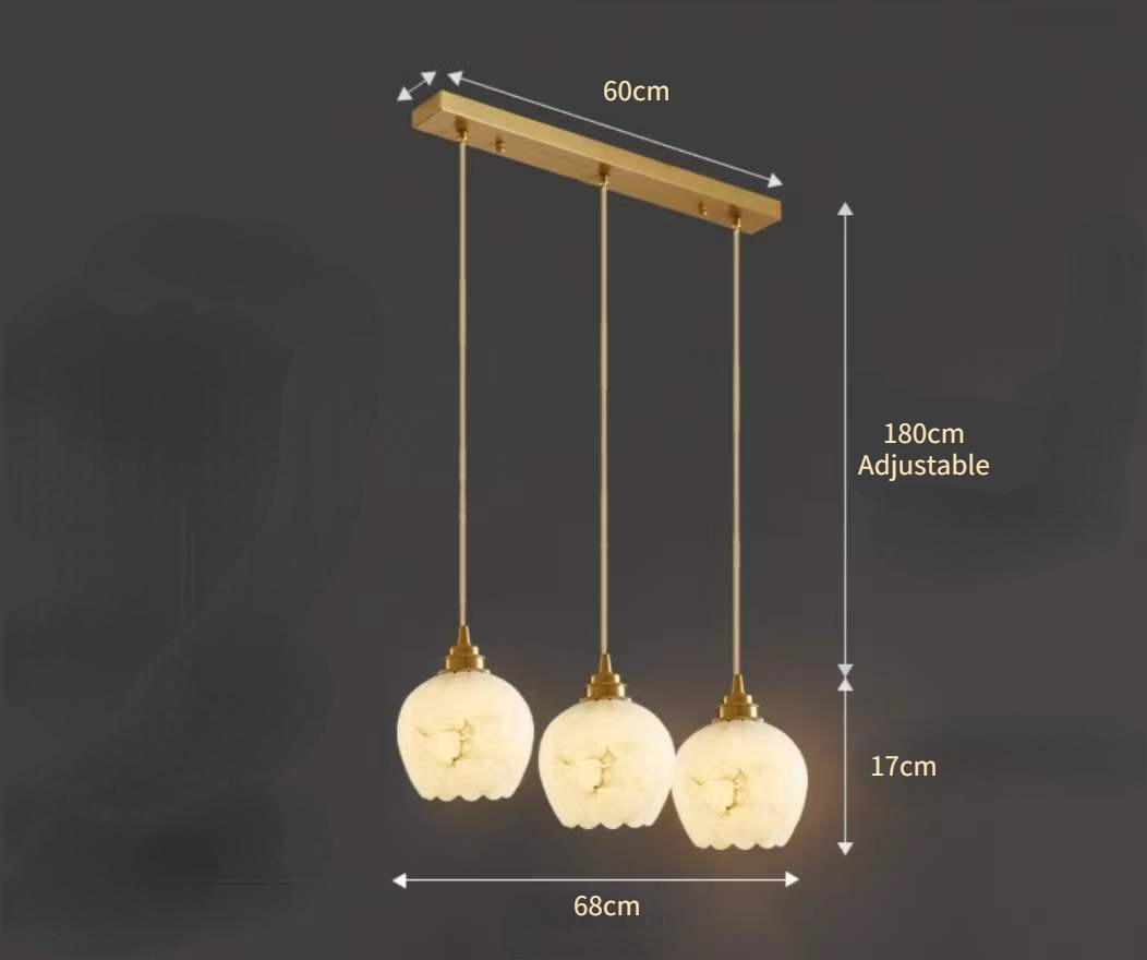 Wabi-Sabi pendellampa i marmor