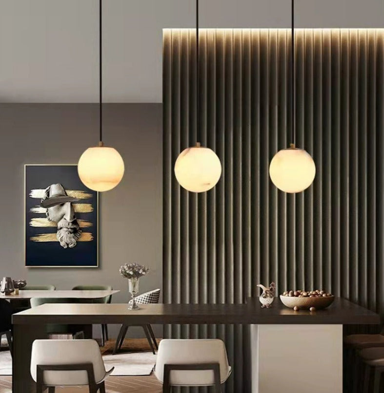 Wabi-Sabi pendellampa i marmor