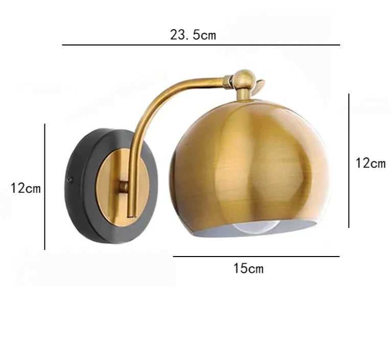 Vintage vägglampa med stickpropp