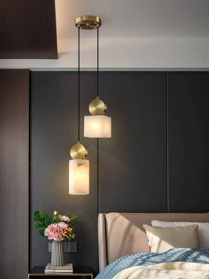 Wabi-Sabi pendellampa i marmor