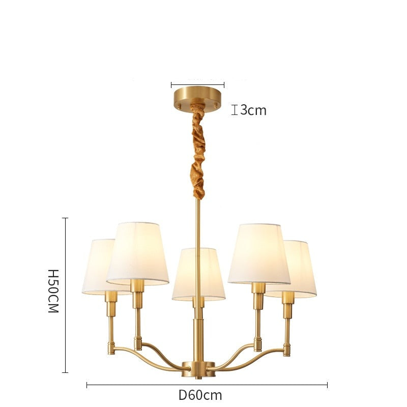 Retro ljuskrona för vardagsrum