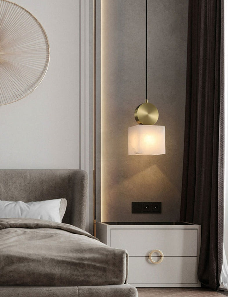 Wabi-Sabi pendellampa i marmor