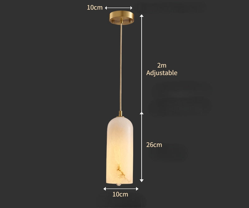 Wabi-Sabi pendellampa i marmor