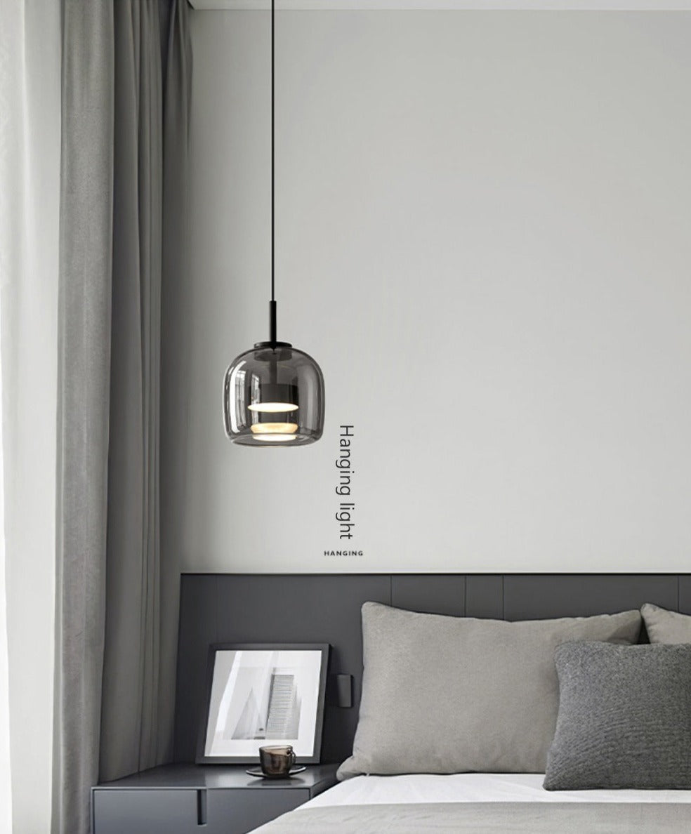 Nordisk LED-hänglampa i glas med justerbar kabel