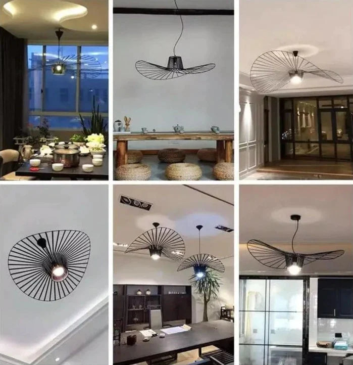 Vintage taklampa med hatt