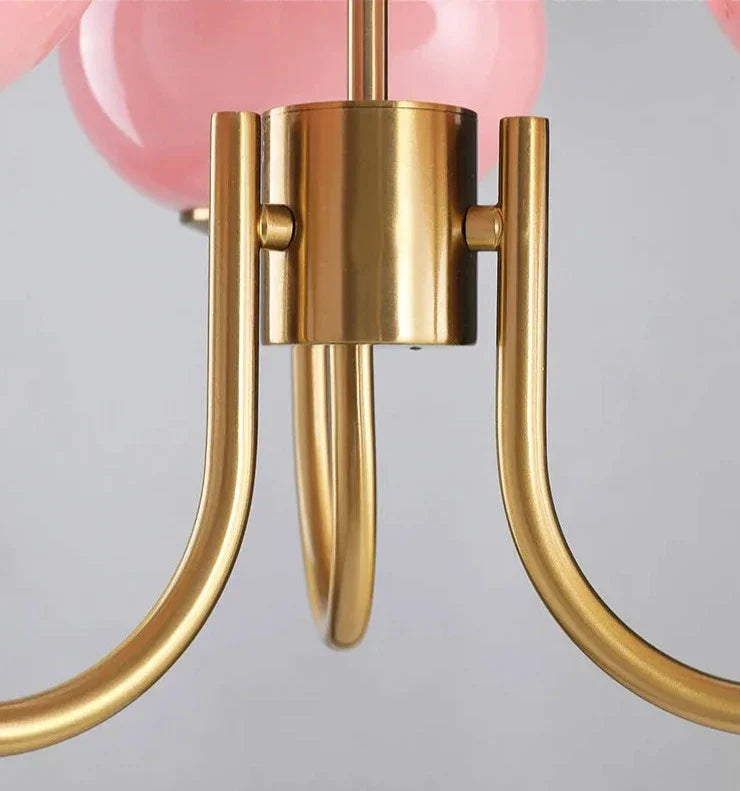 Bauhaus ljuskrona i rosé