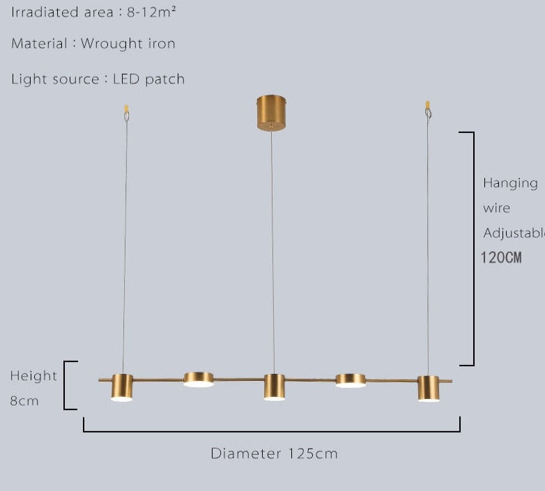 LUXELY Ljuskrona med flera spottar