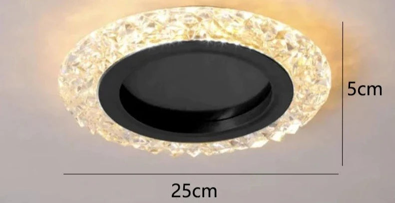 Taklampa med kristalldesign