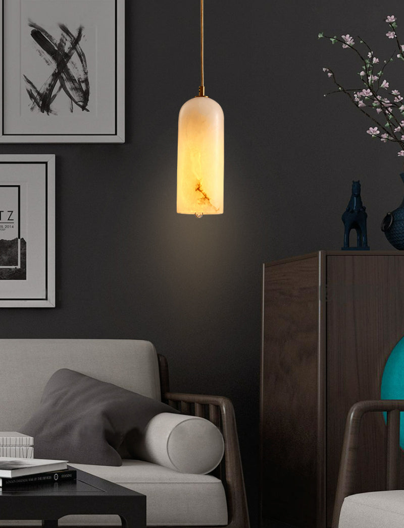 Wabi-Sabi pendellampa i marmor