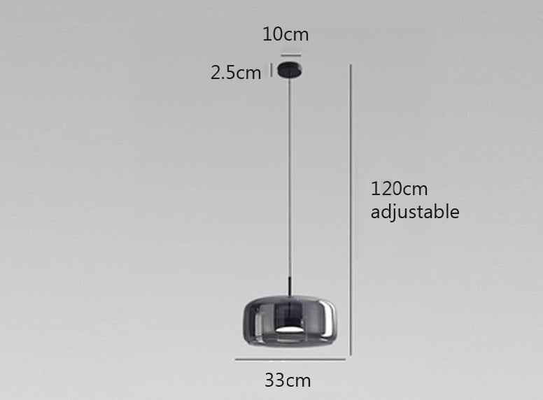 Nordisk LED-hänglampa i glas med justerbar kabel
