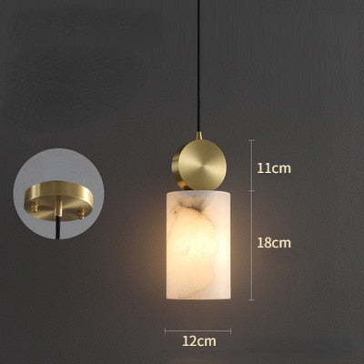 Wabi-Sabi pendellampa i marmor