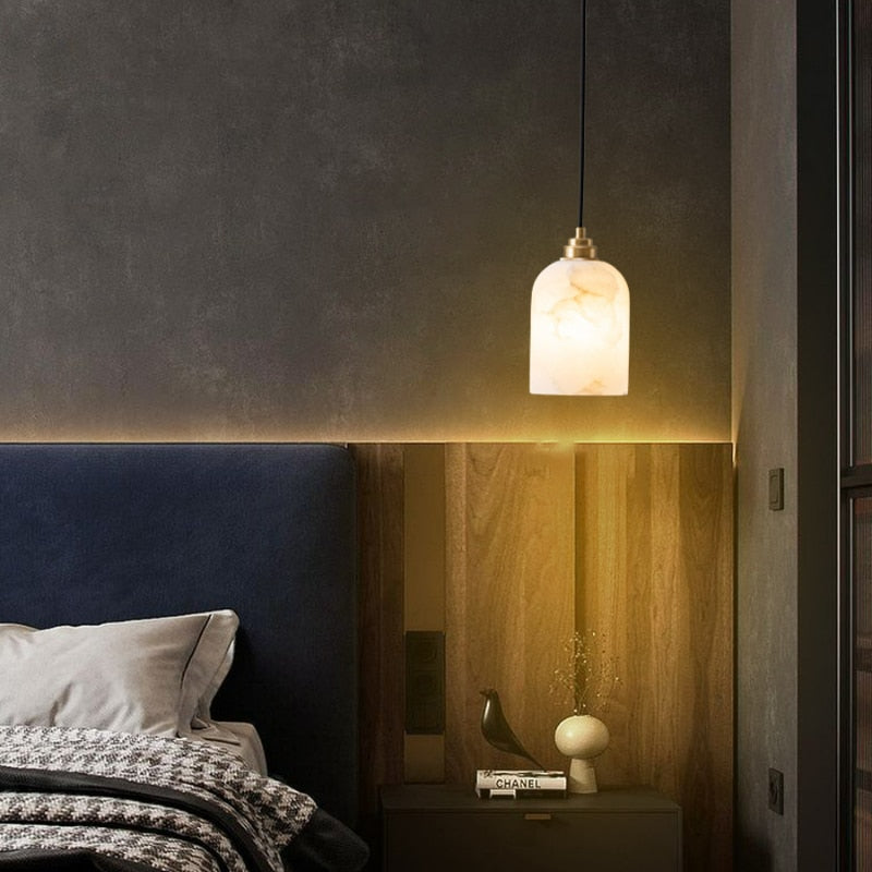 Wabi-Sabi pendellampa i marmor