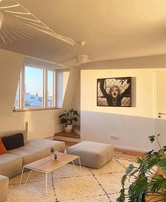 Vintage taklampa med hatt