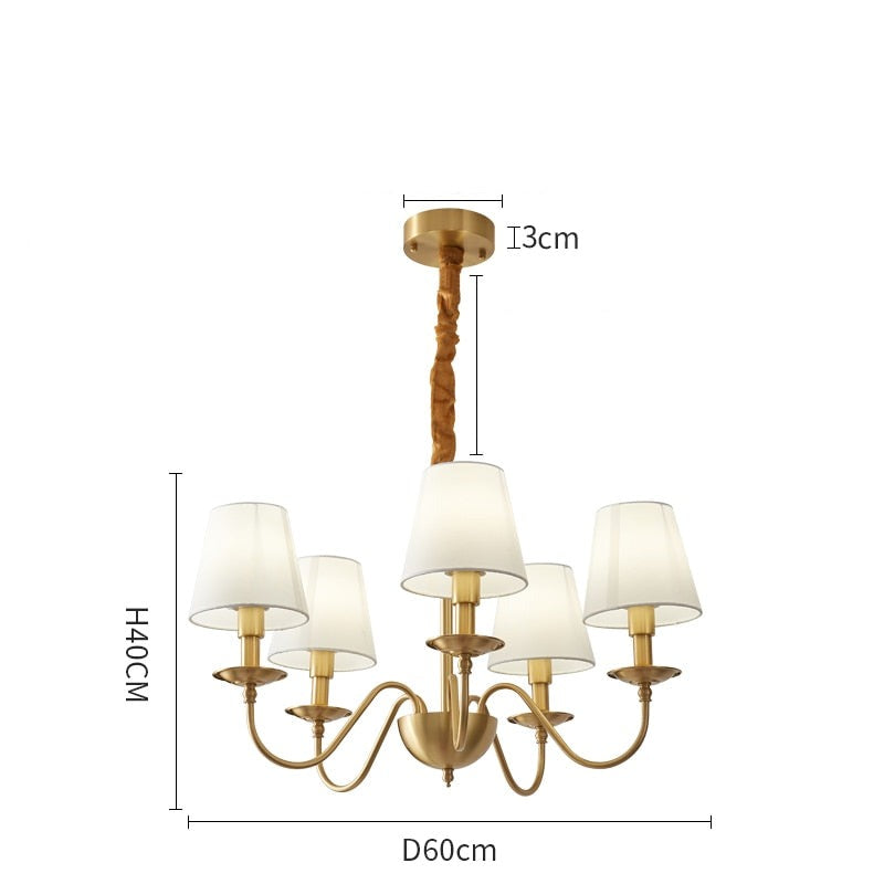 Retro ljuskrona för vardagsrum