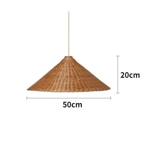 Ljuskrona i bambu och rotting