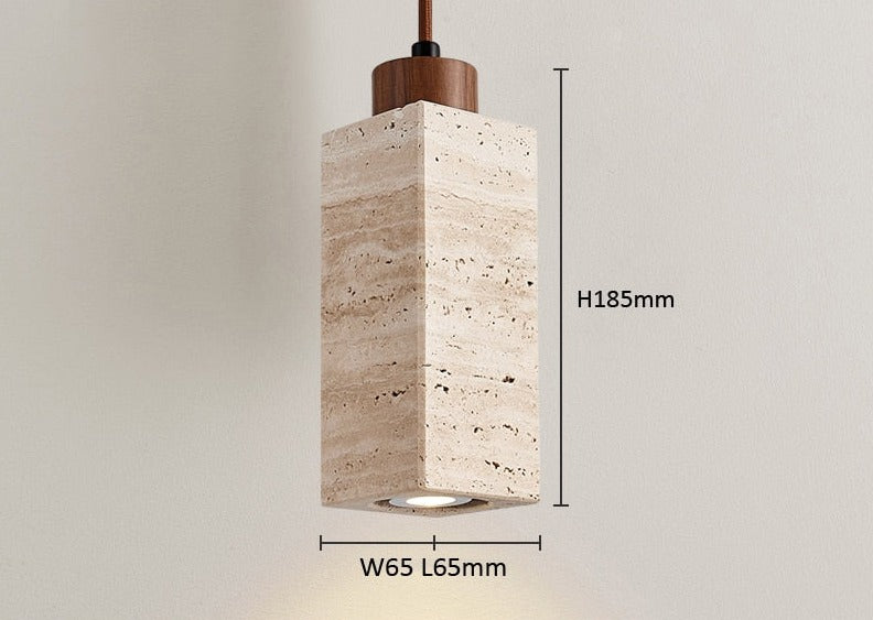 Wabi-Sabi hängsmycke i marmor
