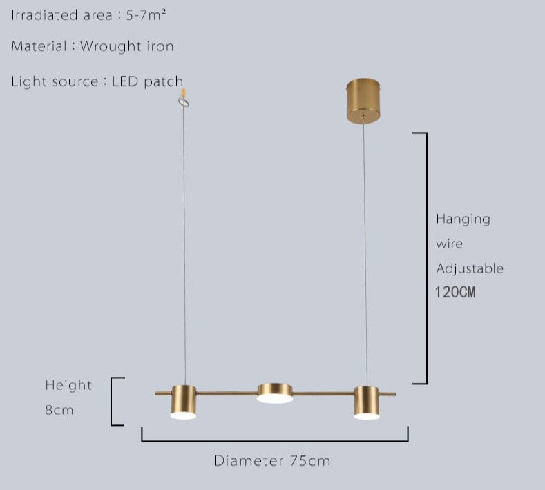 LUXELY Ljuskrona med flera spottar