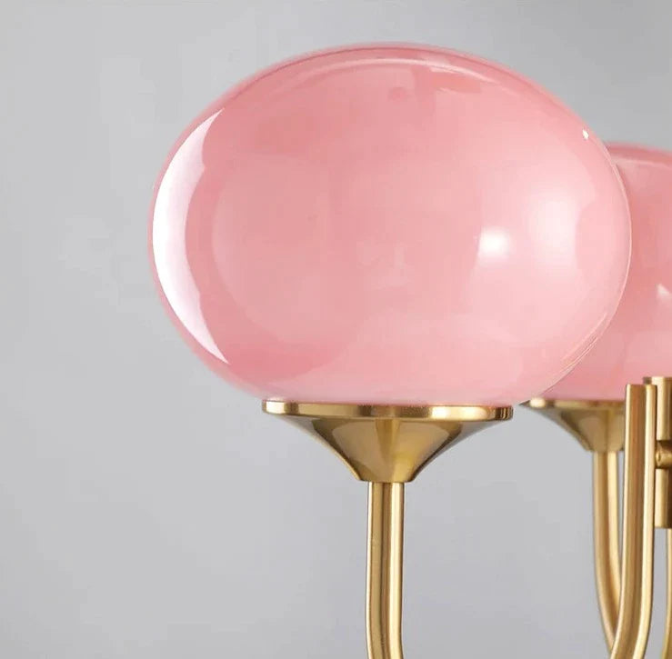 Bauhaus ljuskrona i rosé