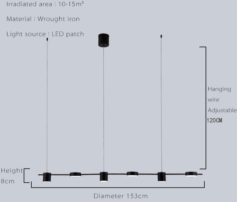 LUXELY Ljuskrona med flera spottar