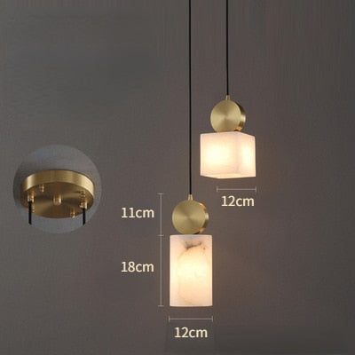 Wabi-Sabi pendellampa i marmor