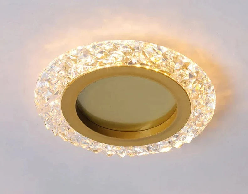 Taklampa med kristalldesign