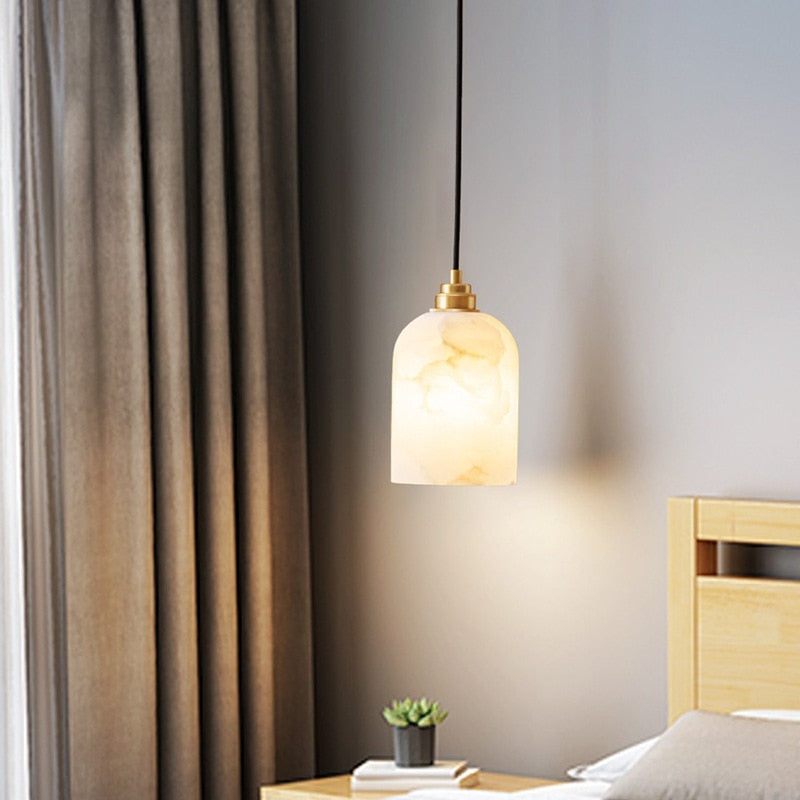 Wabi-Sabi pendellampa i marmor