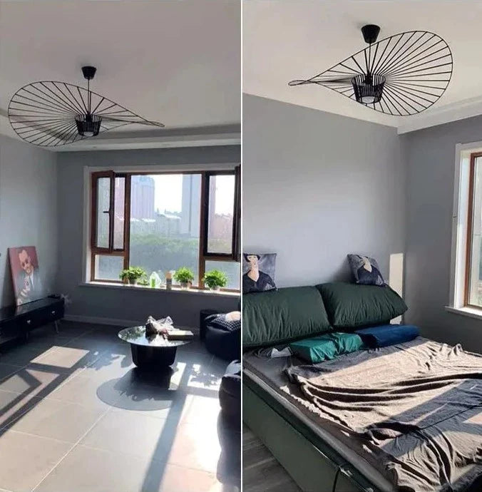 Vintage taklampa med hatt