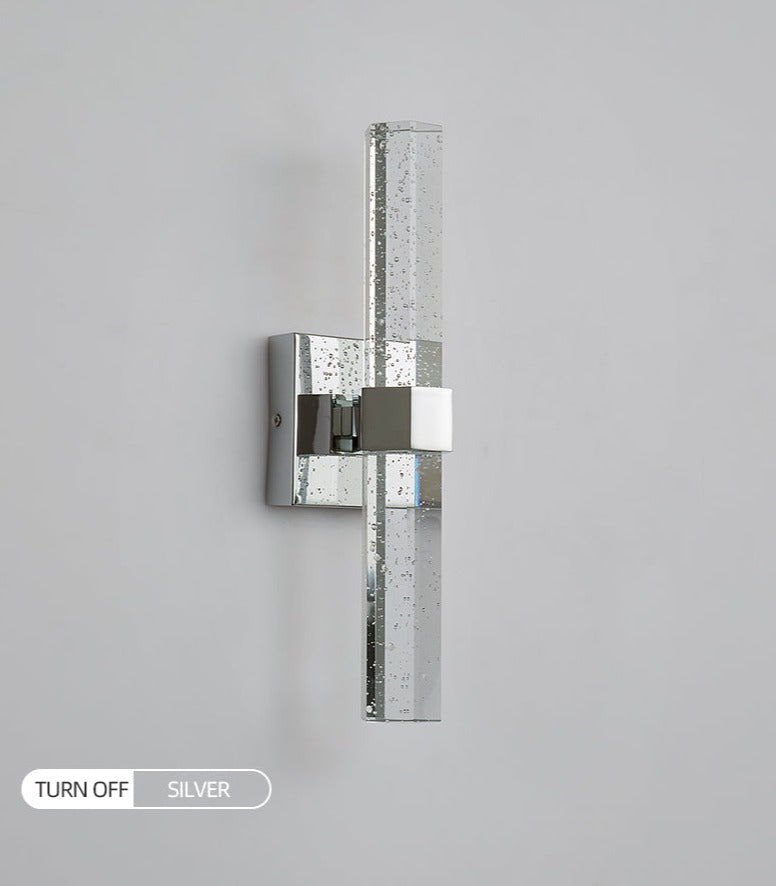 Lyxig vägglampa med kristallbubbla