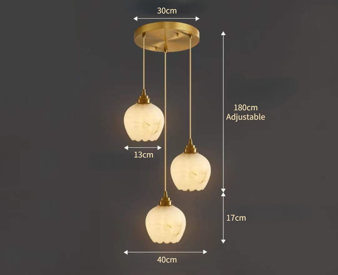 Wabi-Sabi pendellampa i marmor