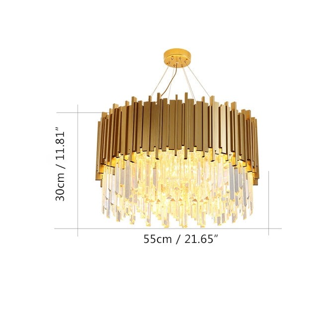 Kristallkrona i guld