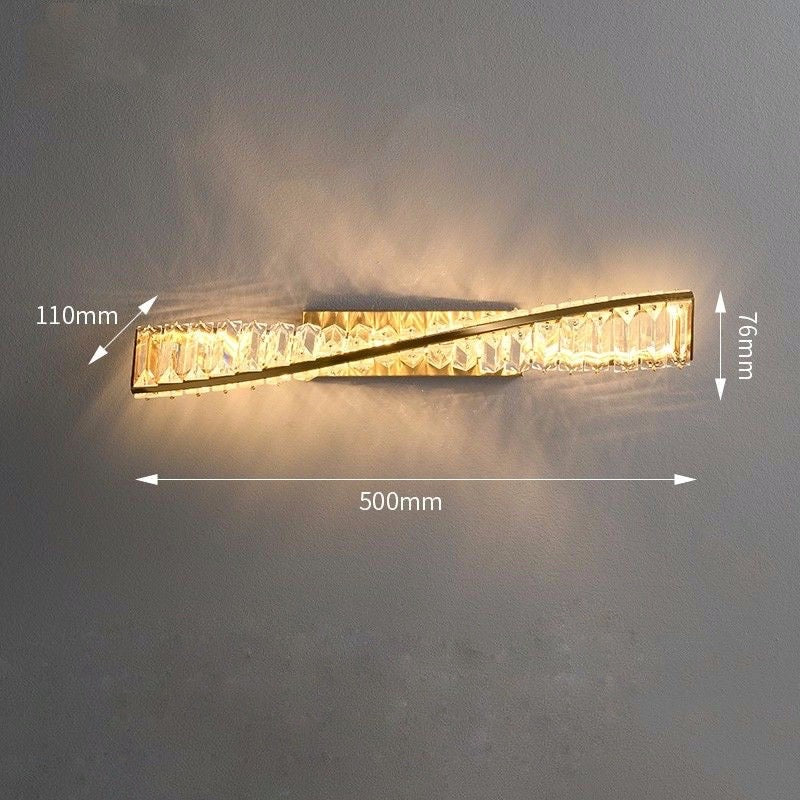 Vägglampa i kristall av hög kvalitet