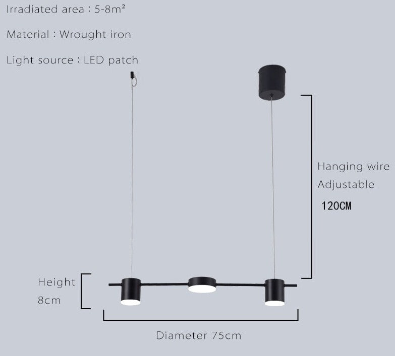 LUXELY Ljuskrona med flera spottar