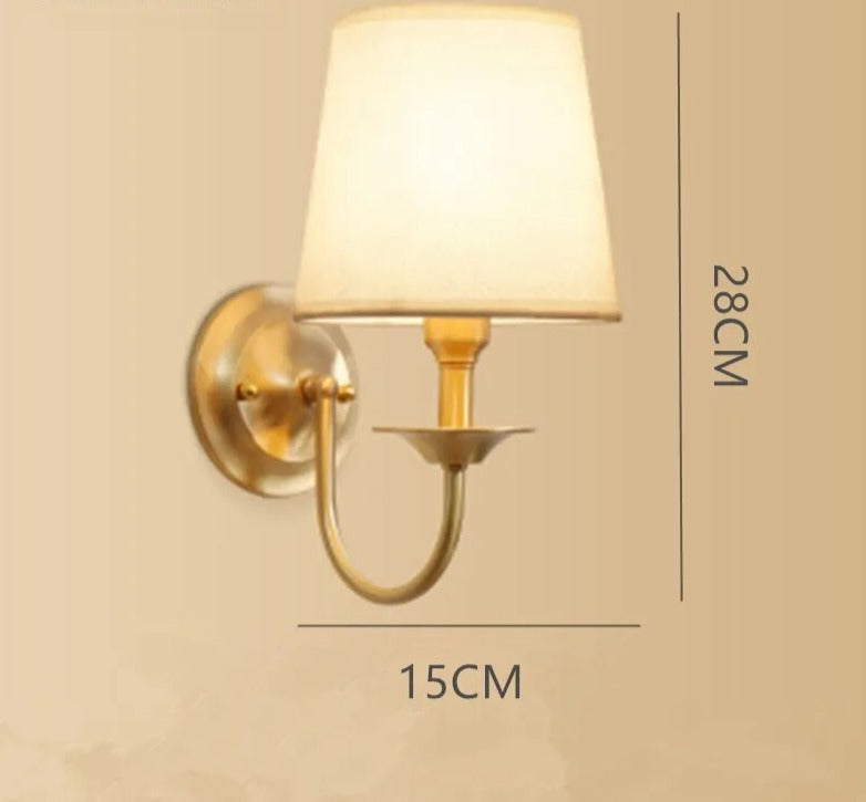 Vintage vägglampa i guld