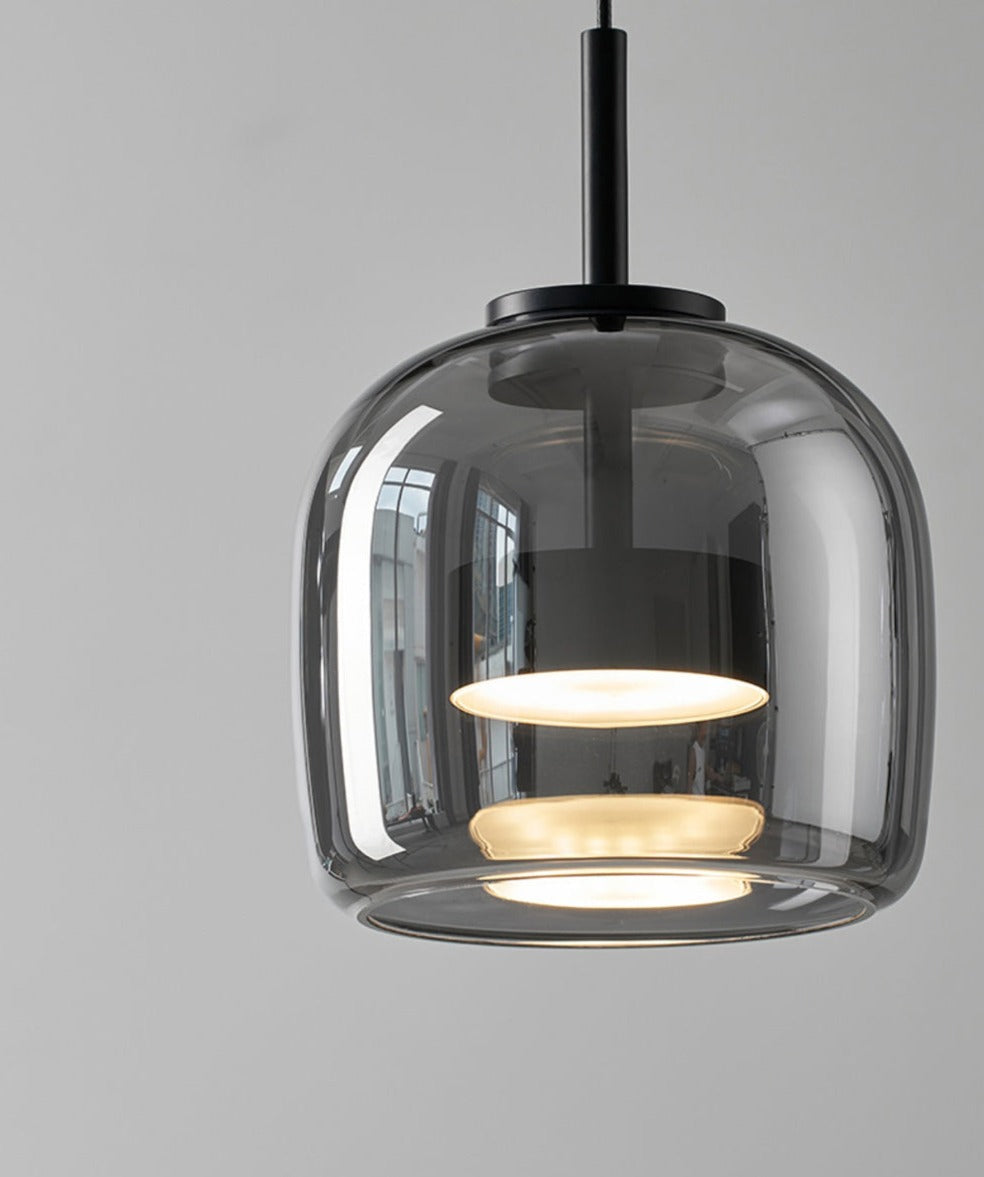 Nordisk LED-hänglampa i glas med justerbar kabel