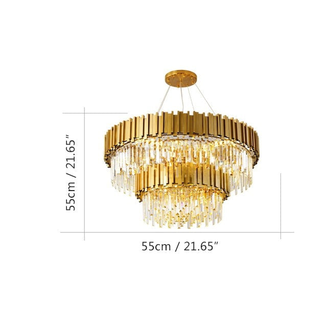 Kristallkrona i guld