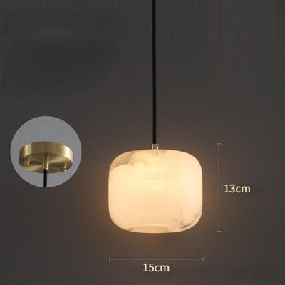 Wabi-Sabi pendellampa i marmor